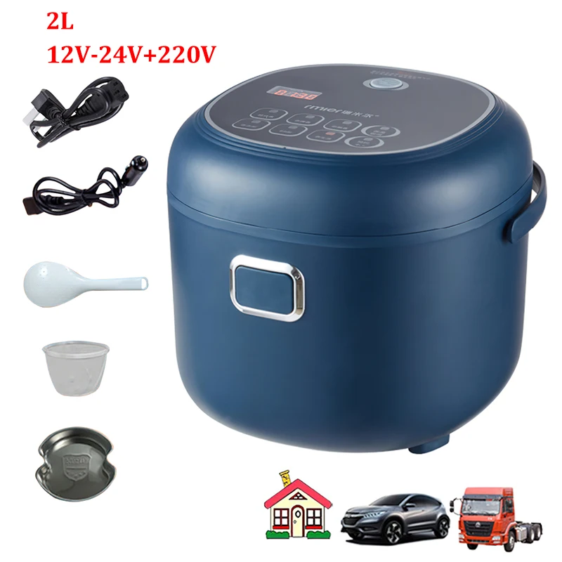 12V 24V 220V 3L Elektrischer Reiskocher Auto LKW Elektrische Suppe Brei Kochmaschine Dampfgarer Wärmer Beheizter Reiskocher