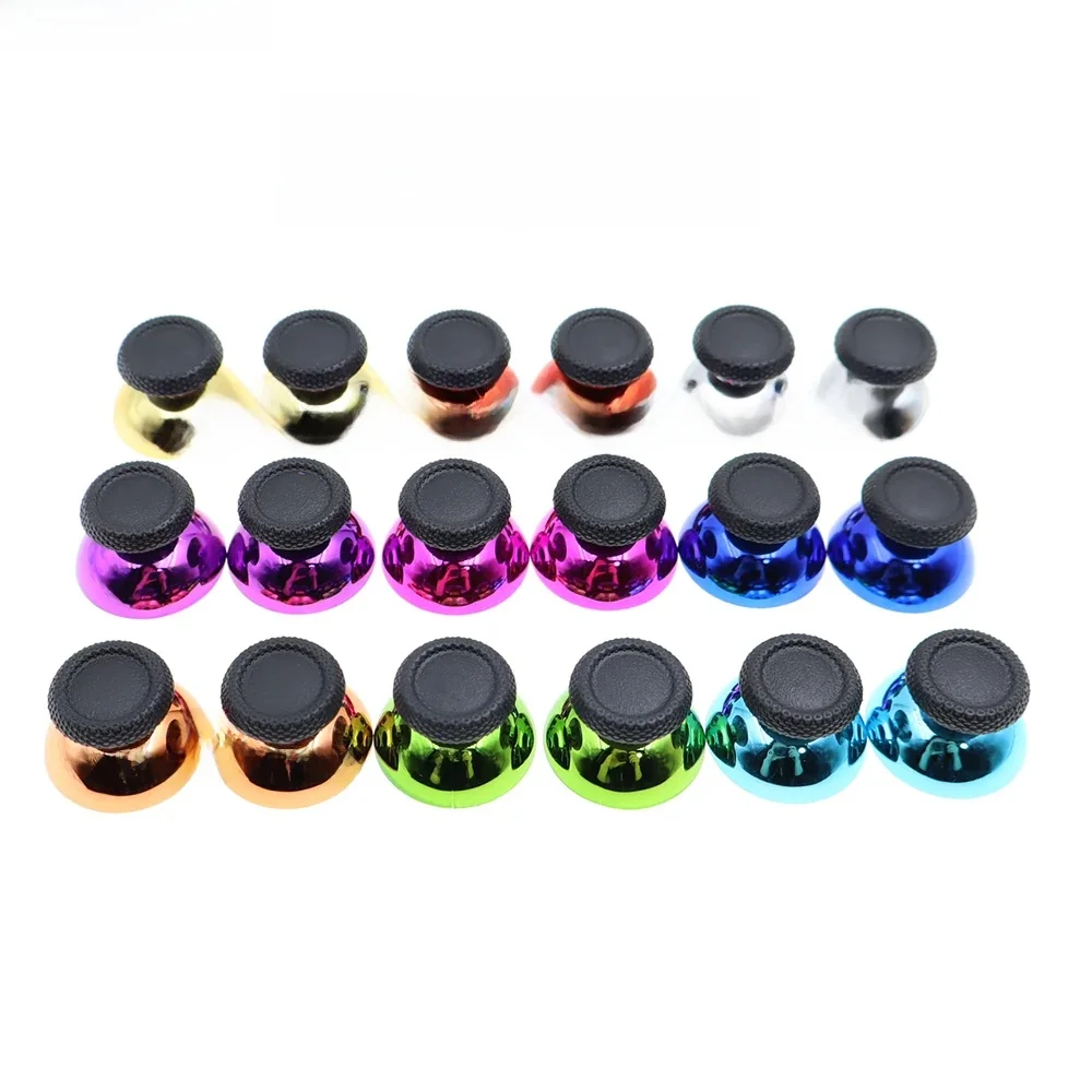 XOXNXEX 2 pièces capuchons de Joystick analogique 3D Chrome bâton de pouce capuchon de poignée bouton couvercle de manette de remplacement pour contrôleur PS5