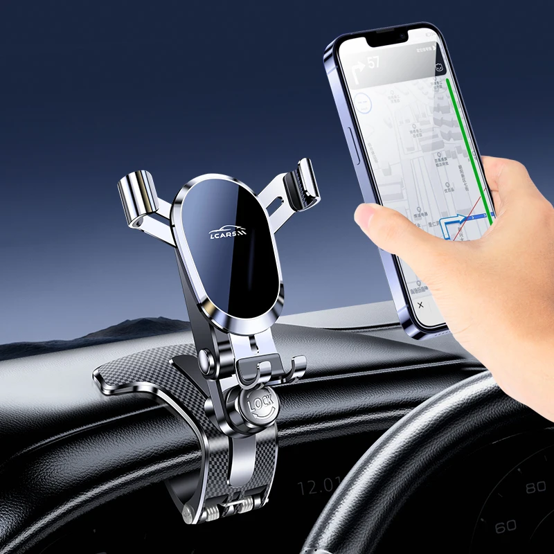 Gravity-Lock-Handyhalterung für das Auto, Smartphone-Clip für das Armaturenbrett, multifunktionale, feste Navigationshalterung, stark und stabil – Detail 5