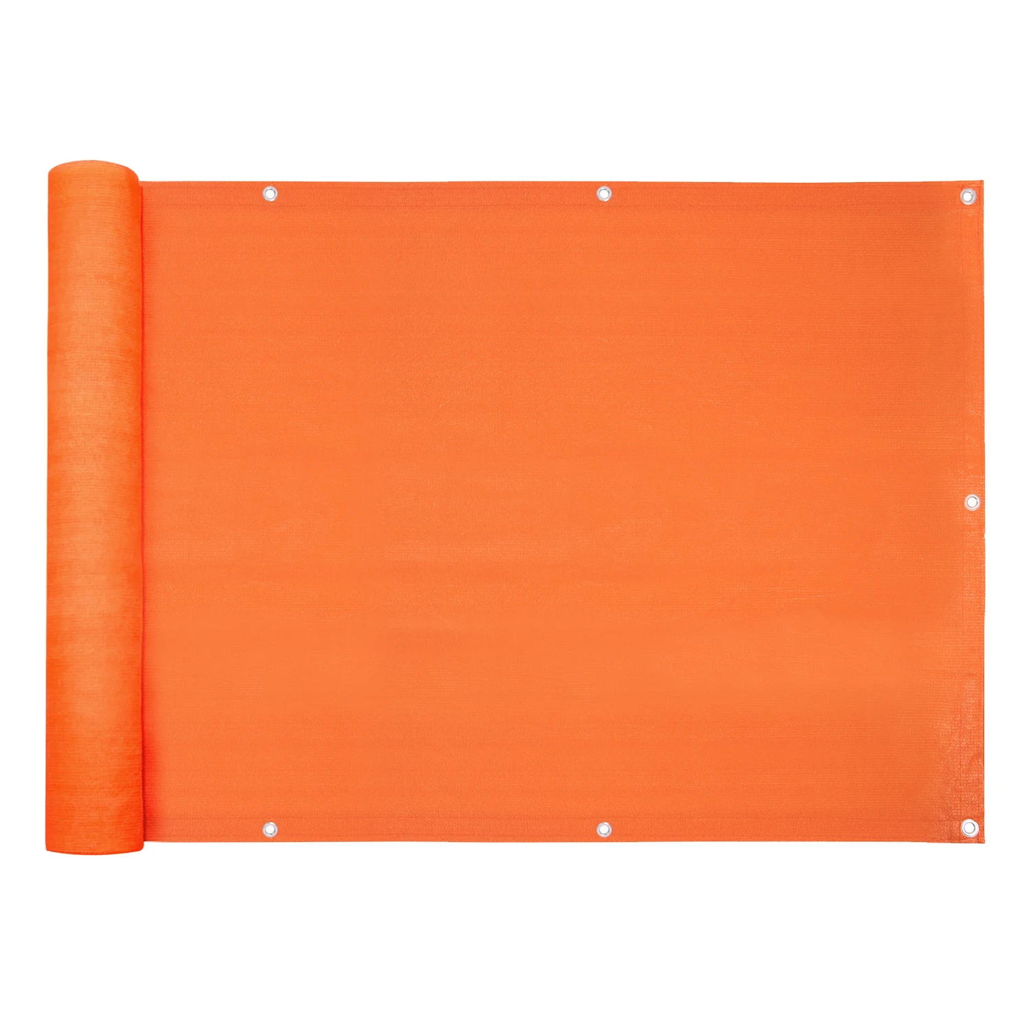 Floordirekt Balkonsichtschutz Einfarbig 90x500 cm – HDPE Sichtschutzmatte UV-Schutz Windschutz Reißfest mit Metallösen für Balkon, Garten & Zaun