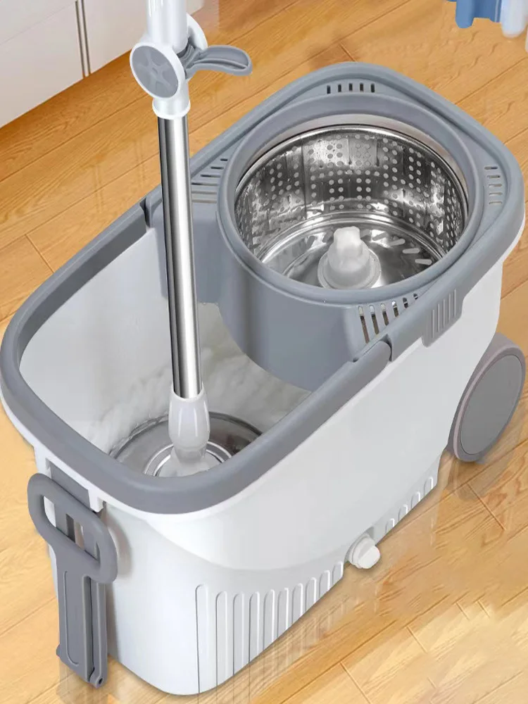Trapeador mágico 360° spin mop: Limpieza profunda sin esfuerzo.