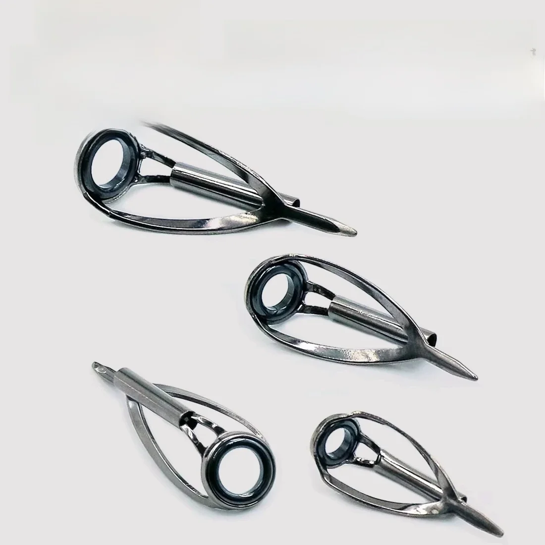 Kit de réparation de pointe de canne à pêche, 3 pièces, 1.8 ~ 3.2mm, construction de canne à pêche Gunsmoke, anneau en céramique en acier inoxydable, Guide de canne à pêche rotative