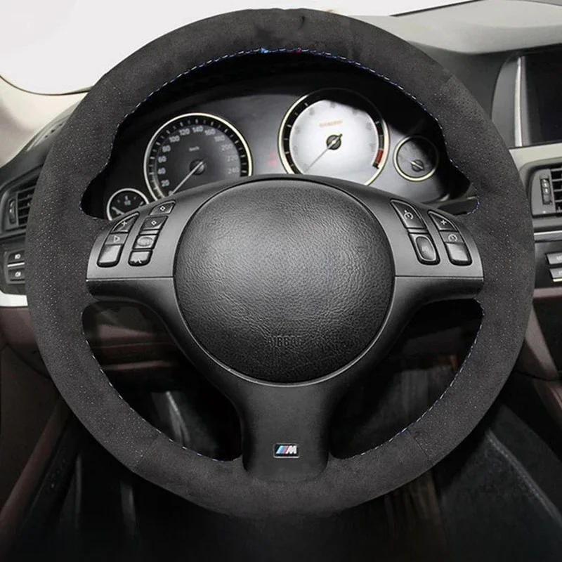 Housse de volant de voiture personnalisée, tresse de volant d'origine pour BMW E46 E39 330i 540i 525i 530i 330Ci M3 2001 2002 2003