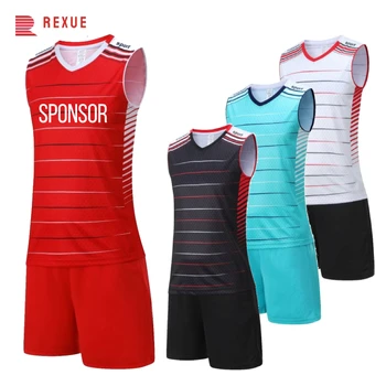 남녀공용 배구 의류, 스탠다드 민소매 저지, 탱크 탑, 야구 배드민턴 조끼, 세트 프린트, 트레이닝 운동복, 2 개