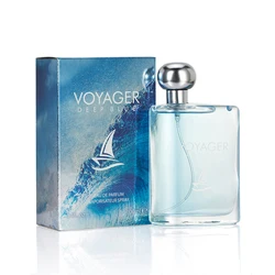 100ML 3.4FL.OZ Voyager Long Lasting Perfume Hombre, Woody Aquatic Eau de Parfum for Men, Musk Cedar Cologne Men Fragrance Spray