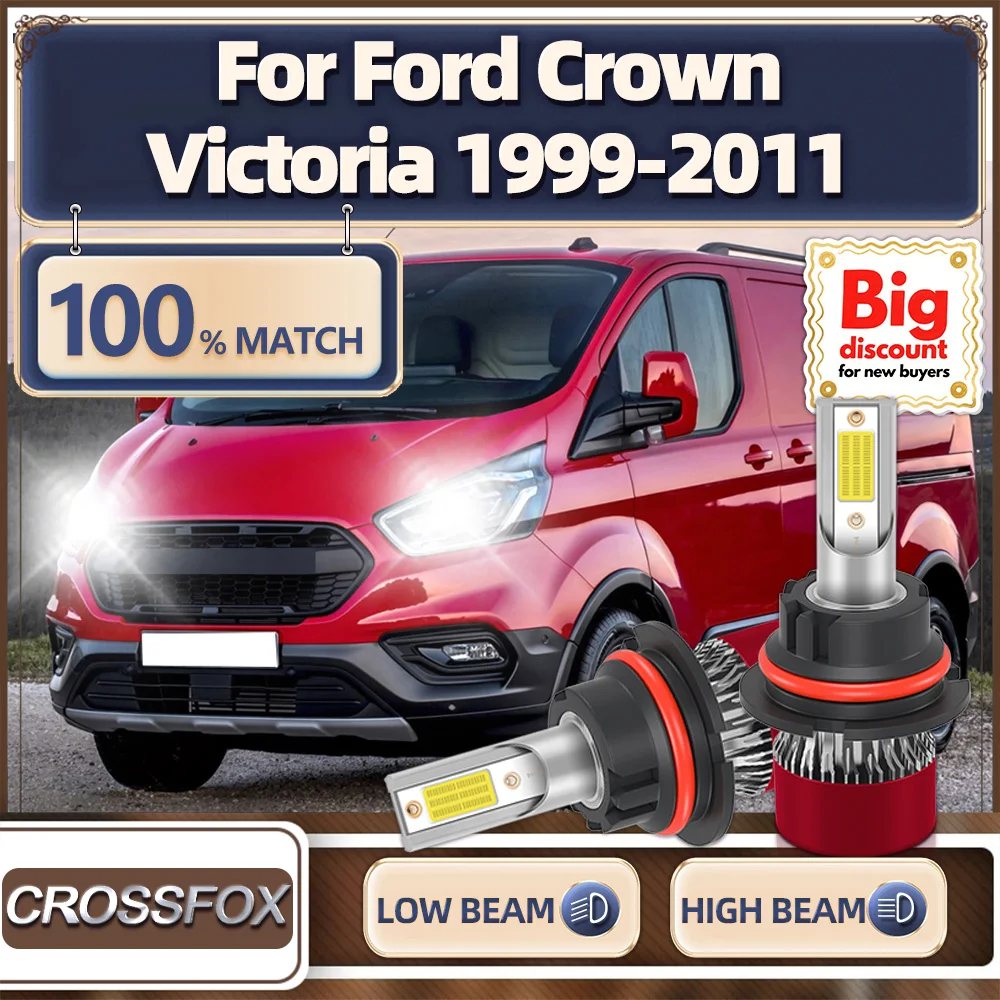 

CROSSFOX для Ford Crown Victoria 1999 2000 2001 2002 2003 2004 2005 2006 2007 2008-2011 Автомобильная светодиодная фара, ампульная лампа для фар