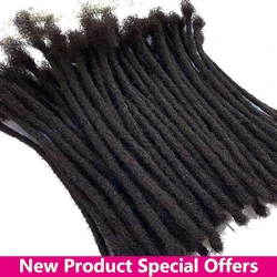 Dreadlock Extensions Real Human Hair For Man/Women 0.4cm Wedth Permanent Loc Extensions 60 Strands 6-22 Inch Brazilian Dreadlock