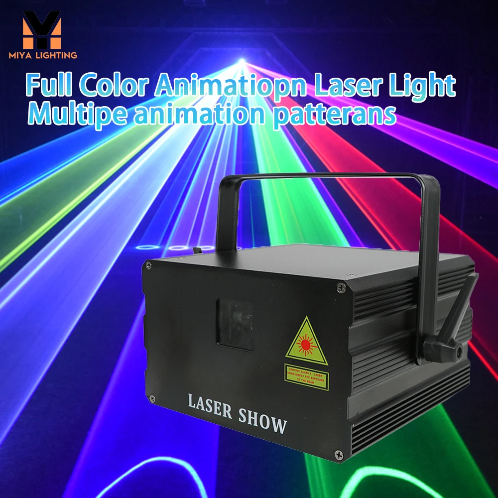 

Professional DMX512 Laser Stage Light with 3D Animation, Sound Active & Auto Mode - RGBW Disco DJ Party Lighting