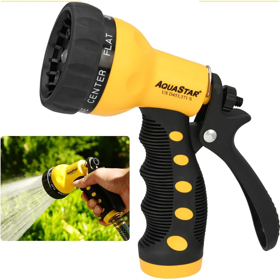 Garden Hose Nozzle Spray Nozzle Heavy Duty Watering Patterns Watering Plants Lawn Garden Washing Cars Cleaning Showering Pets
