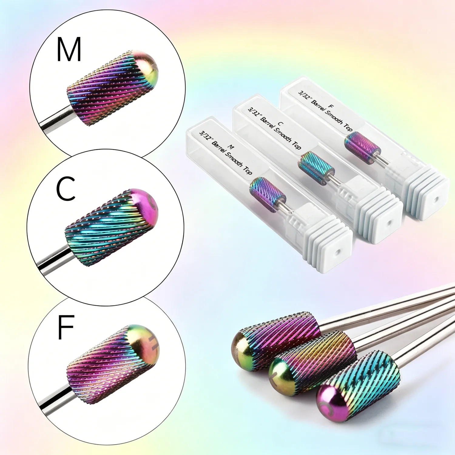 

Makartt Nail Drill Bits for Electric Nail Drill Machine Manicure Nail Files Accessories Gel Polish Nail Extension Gel Removing