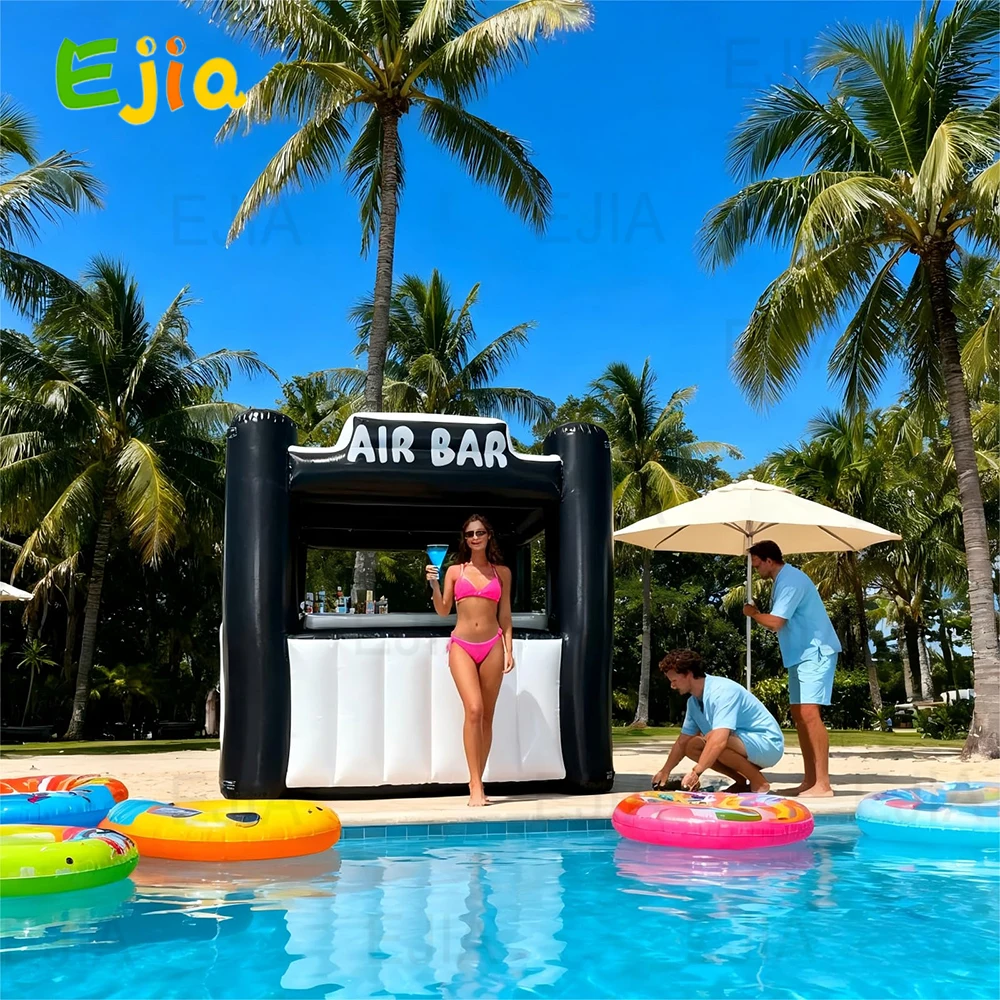 Outdoor Inflatable Pool Bar 8.5FT PVC Inflatable AIR BAR Pub House Blow Up Pool Bar for Adult Party, Backyard, Patio,Poolside
