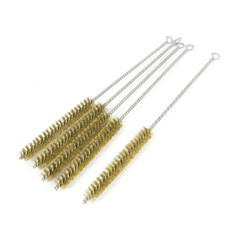 5Pcs Brass Wire Cleaning Brush 15mm Dia Metal Wire Pipe Tube Cleaning Brush Rust Cleaner Washing Polishing Tools 30cm Length