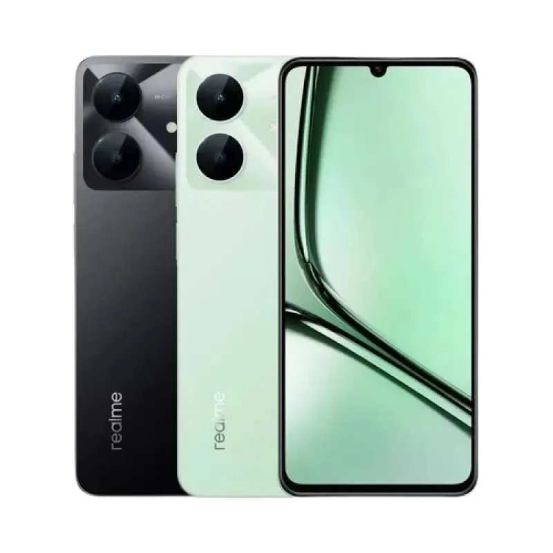 هاتف Realme Note 60X Android الخلوي (أسود/3 جيجابايت + 64 جيجابايت/الإصدار العالمي./شريحت مزدوج/جديد)