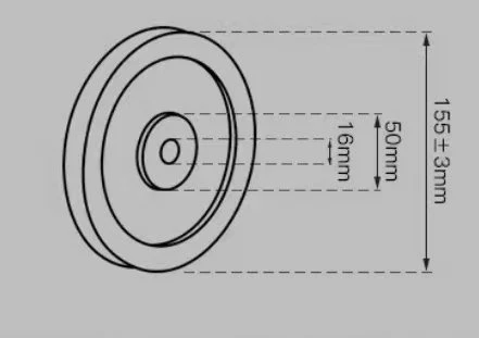 Diamant-Formschleifscheibe für Jade- und Achatperlen, Polierwerkzeug, Außendurchmesser 158mm x 16mm, Bohrloch 15mm/16mm Dicke – Detail 1