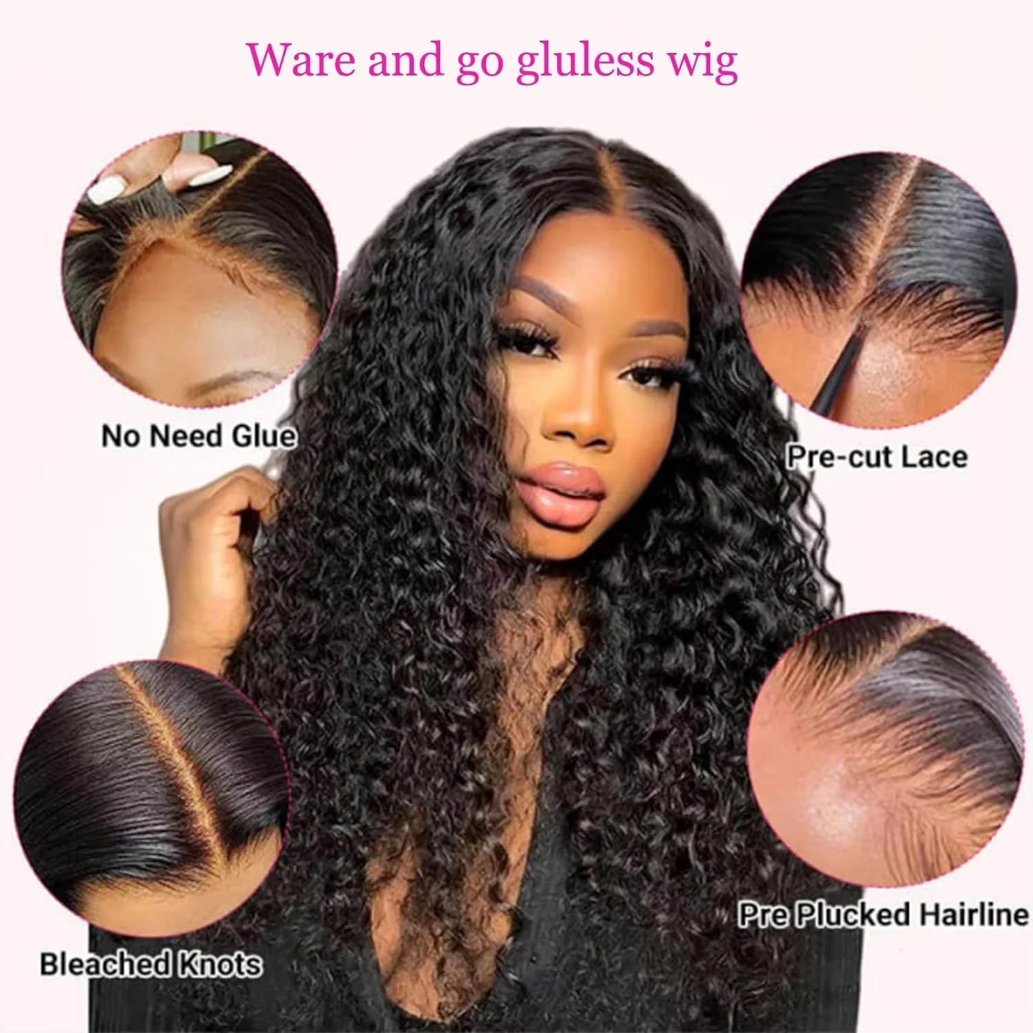 MYLOCKME Ready To Wear Glueless Wigs Human Hair Deep Wave 5x5 6x4 Lace Closure Wig Pre Cut For Women 7x5 Lace Frontal Wig Pre Plucked