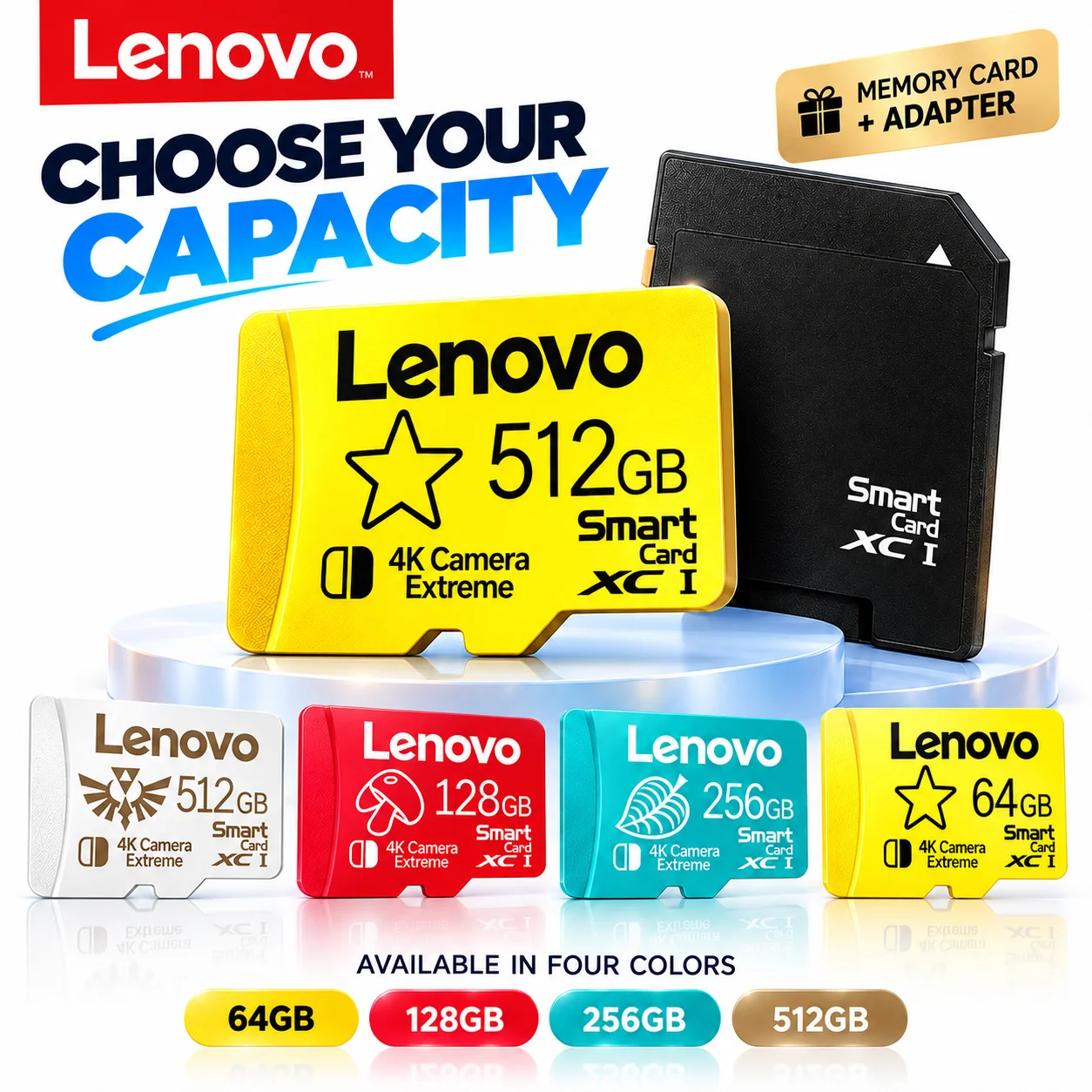 Original Lenovo A1 Memory Card 1TB 128GB 100MB/S 64GB 32GB Micro SD Card Class 10 UHS-1 Flash MicroSD Card for Phones/Camera