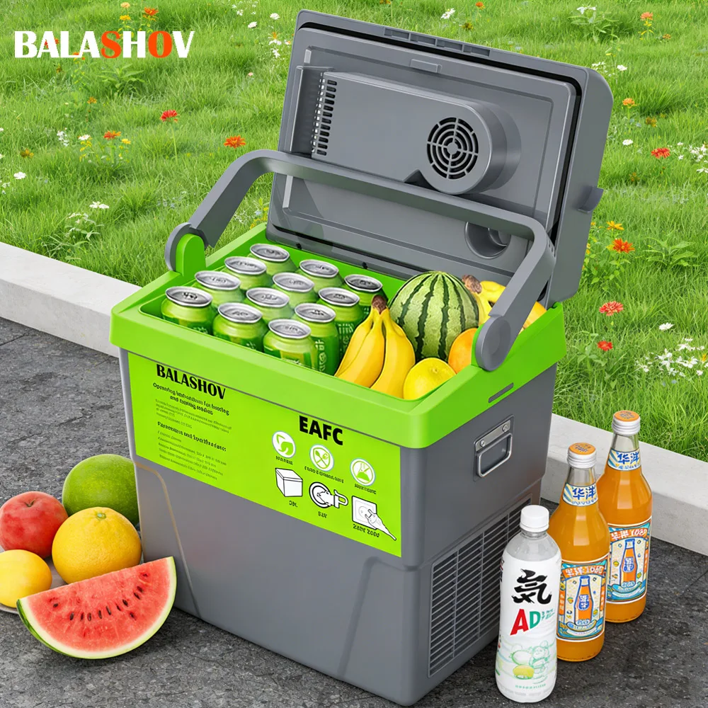 Mini Refrigerador Portátil de 20L, Enfriador de Doble Uso para el Hogar, Maquillaje, Viajes y Automóvil, 220V/12V, Bajo Nivel de Ruido