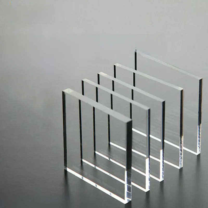 Feuilles acryliques transparentes, plaque en Perspex carrée, panneaux PMMA hautement transparents, épaisseur 1/2/3/4/5mm-20mm, matériaux de bricolage pour la maison