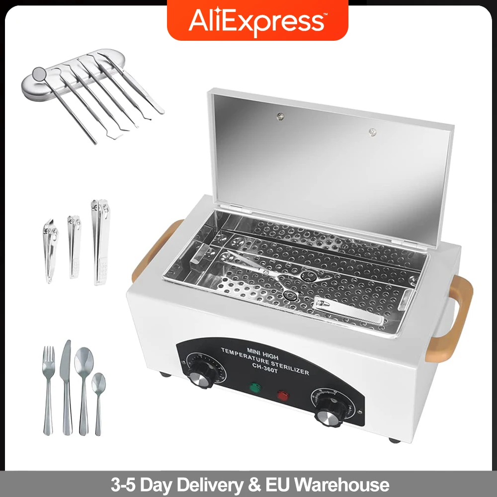 Dry Heat Sterilizer Nail Salon Tool Sterilizer Metal Tool Sterilization Cabinet Hot Air Sterilizer High Temperature 50-220 ℃