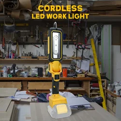 Portable 300W 1200LM LED Work Light Two Levels Adjustable Low Voltage Protection Wide-Angle Lighting for Dewalt (No Battery)