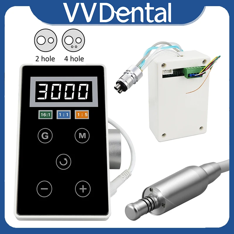 

Бесщеточный LED-микромотор VVDental со встроенным электрическим микромотором для стоматологического кресла, совместимый с угловыми наконечниками 1:1/1:5/16:1