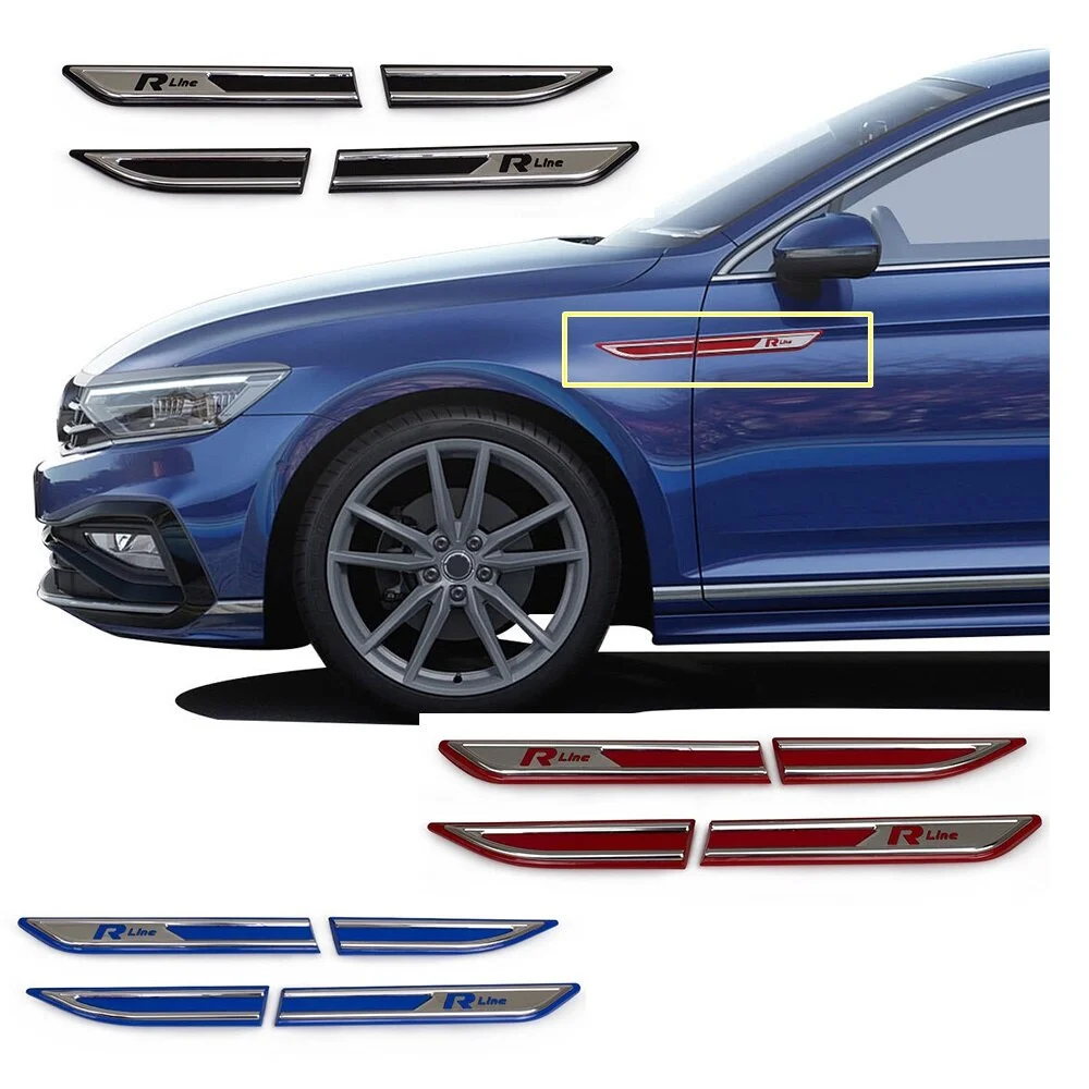 For Volkswagen VW Passat B8.5 R line chrome fender cover. Black blue red. 2019 and up. Stainless steel. A grade.