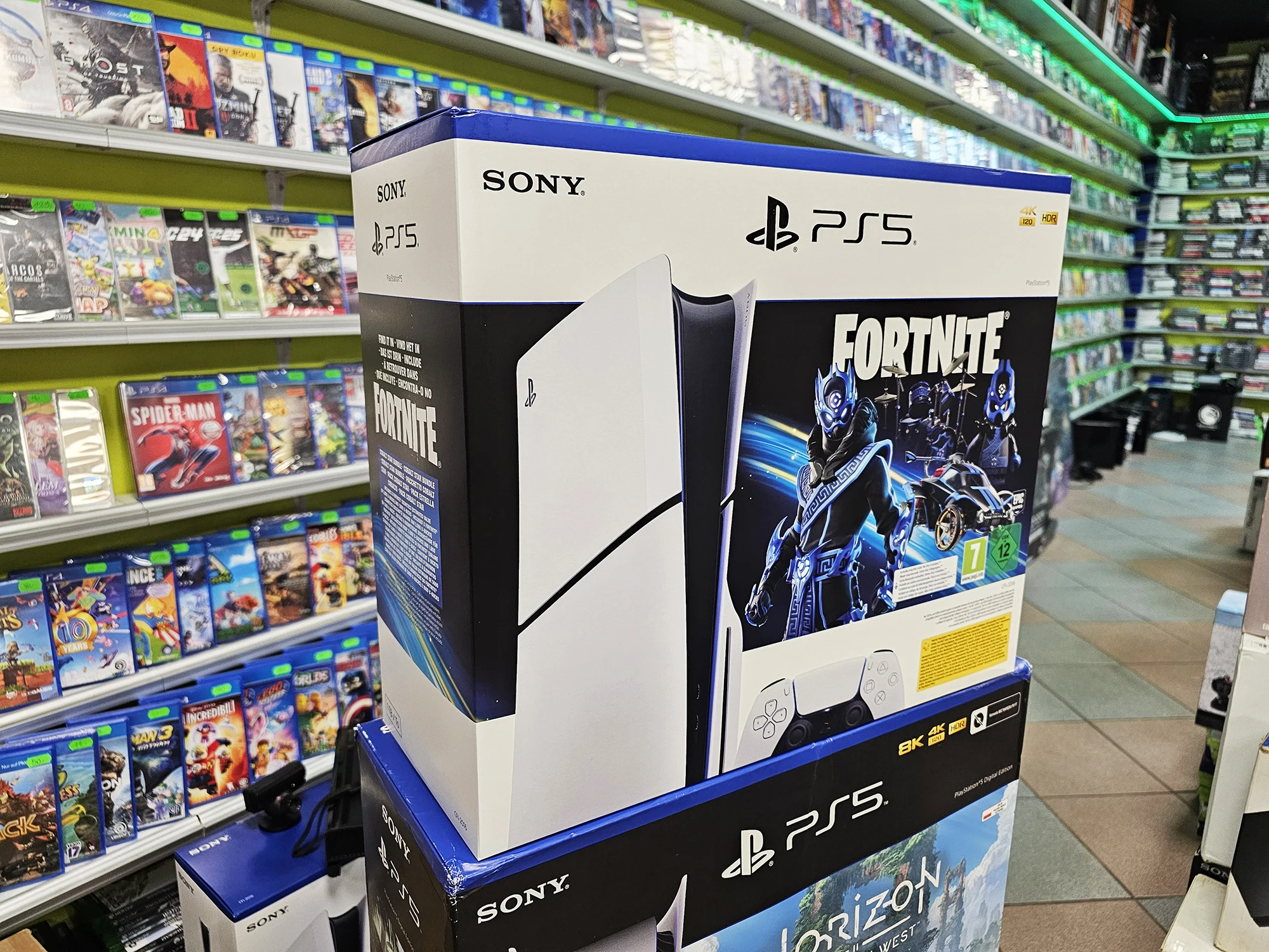 وحدة تحكم رفيعة من سوني بلاي ستيشن 5 ، محرك أقراص ، 1 ، هيكل دي ، فورتنيت كوبالت ، نسخة PS5