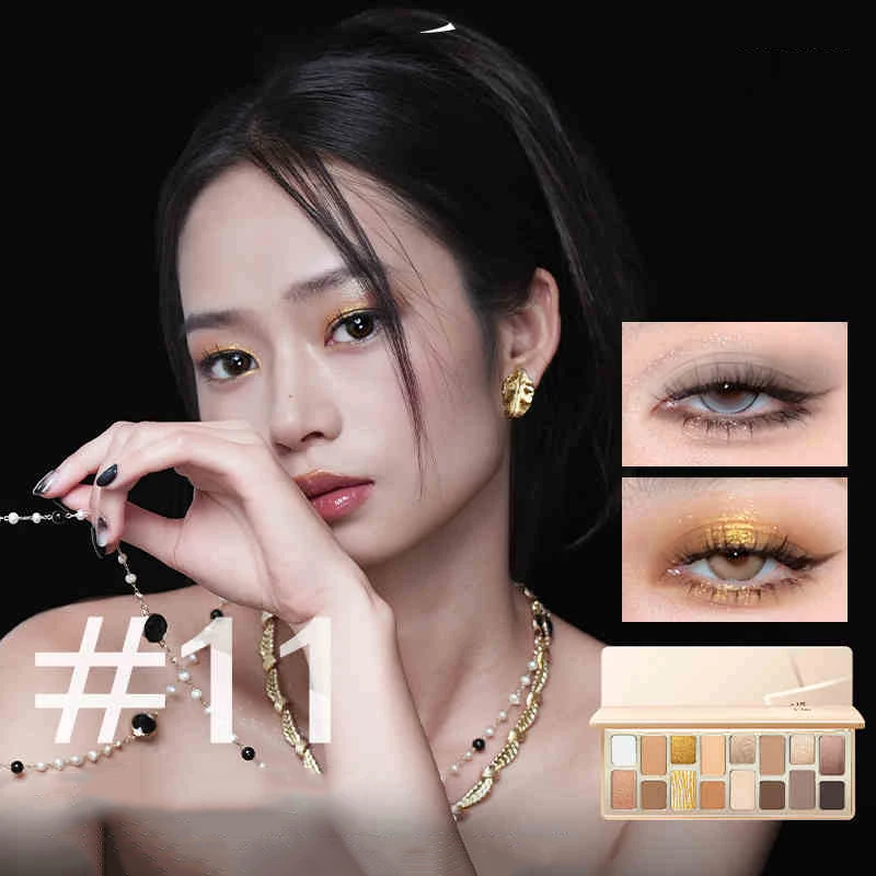Cheeryep 16 Color Eyeshadow Palette Shimmer Matte Waterproof Long Lasting Vegan Cruelty Free Y2K Festival Travel Makeup