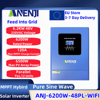 ANENJI 6.2kw Solar Inverter Hybrid 48v Support Parallel Built-in MPPT 120A Solar Charge Controller PV500 VDC Off Grid Inversor