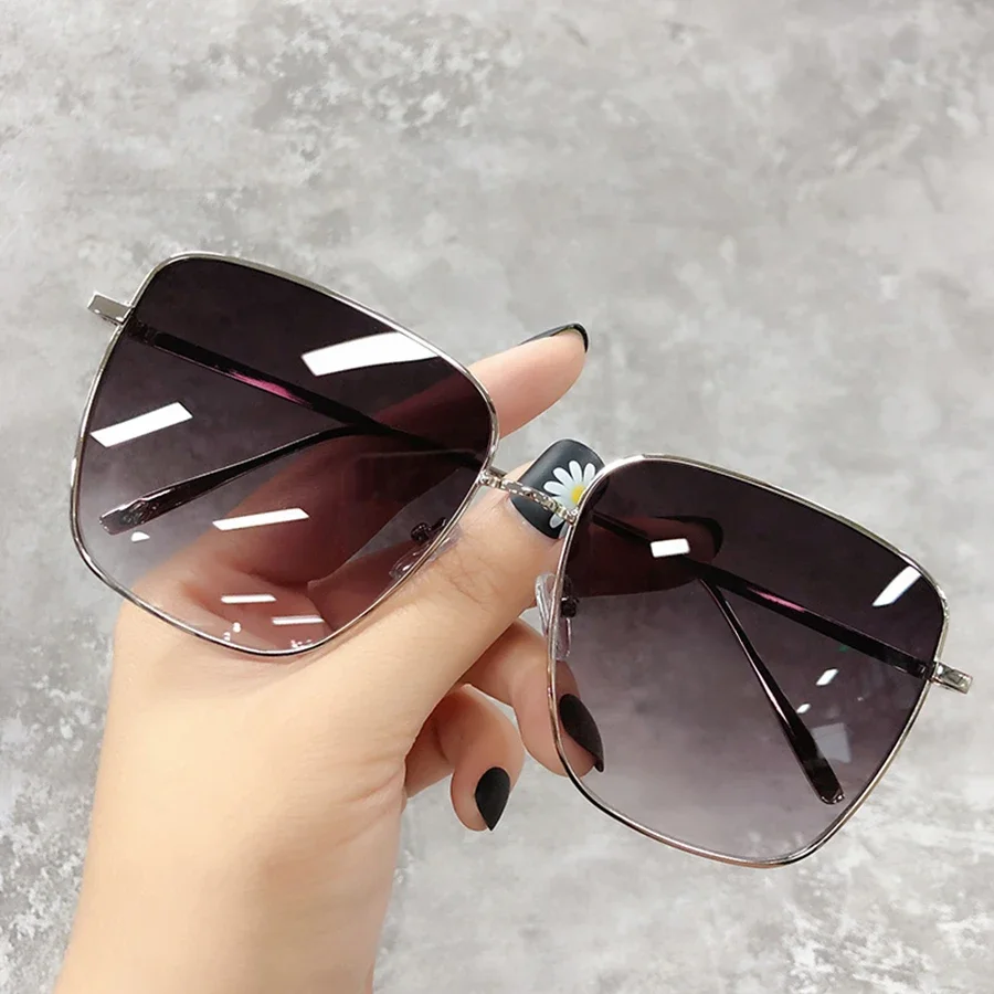 Okulary przeciwsłoneczne damskie męskie retro, luksusowe oprawki ze stopu, markowy design, do podróży służbowych, jazdy samochodem, okulary słoneczne damskie męskie unisex, 7 kolorów — zdjęcie 2