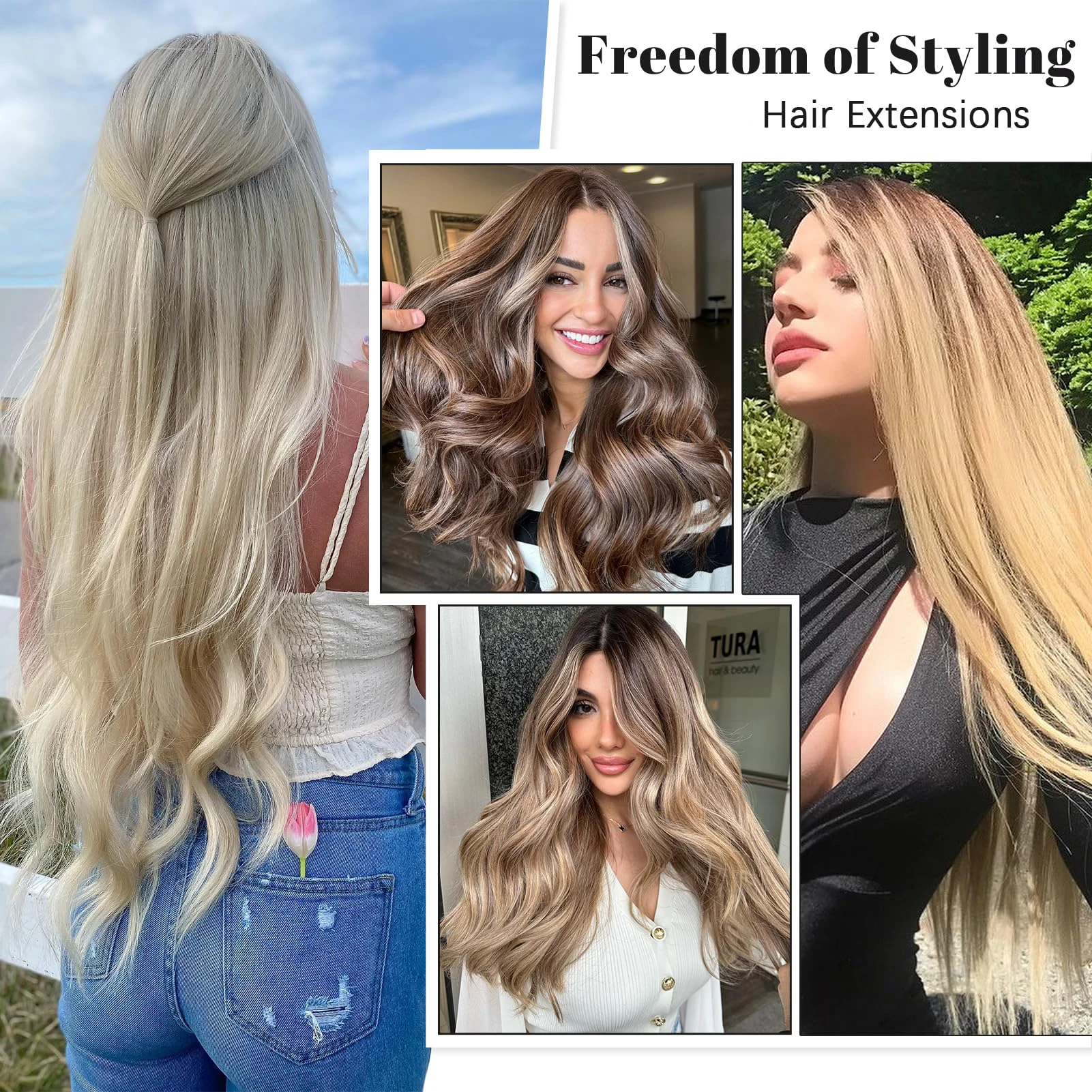 Straight Clip In Real Human Hair Natural Extensions Hair Extension Full Head Brazilian Clip on Hair Extension for Black Women