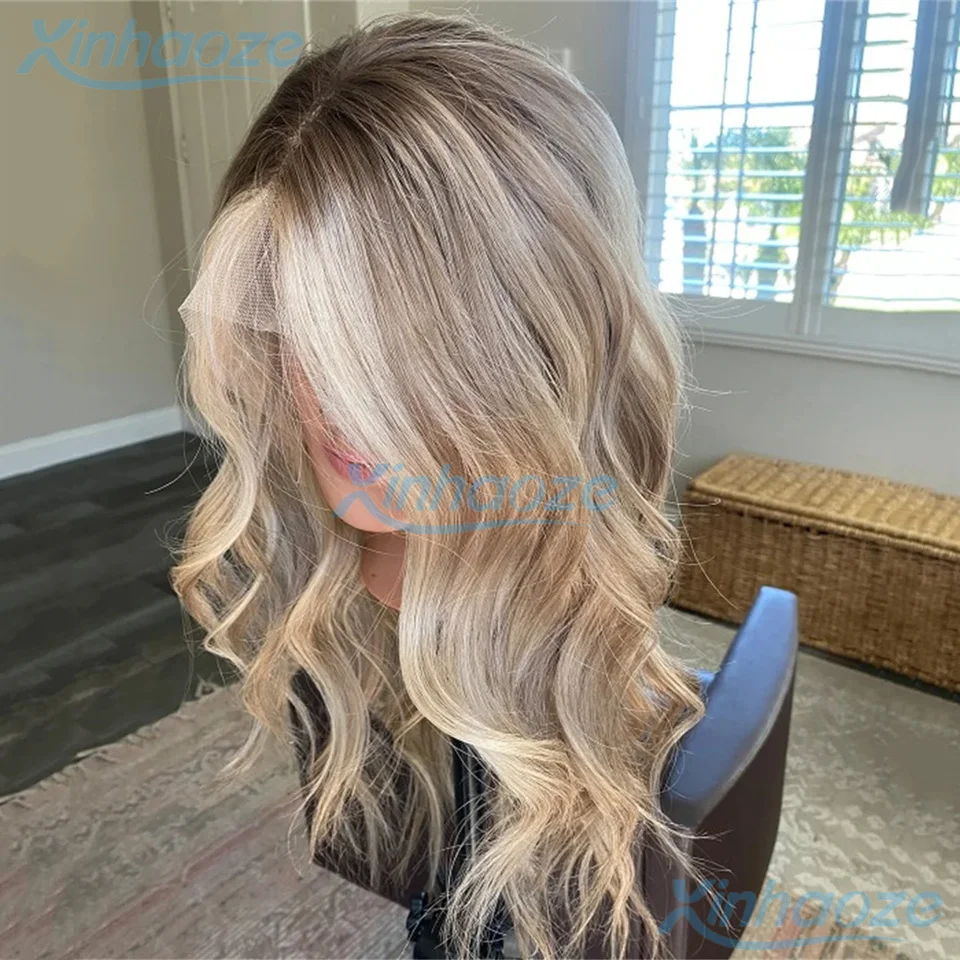 

# 8/613 Выделите парик из человеческих волос Объемная волна 613 Цвет 13x4 HD Кружевной фронтальный парик Бесклеевые парики 100% человеческие волосы Полный кружевной для женщин