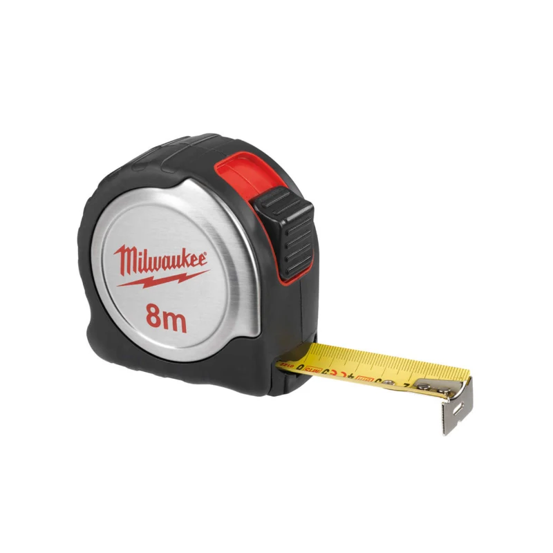 Milwaukee 8 Meters Tape Measure Precision And Durable Measuring Ruler Hand Tools Stainless Steel Building Construction Equipment