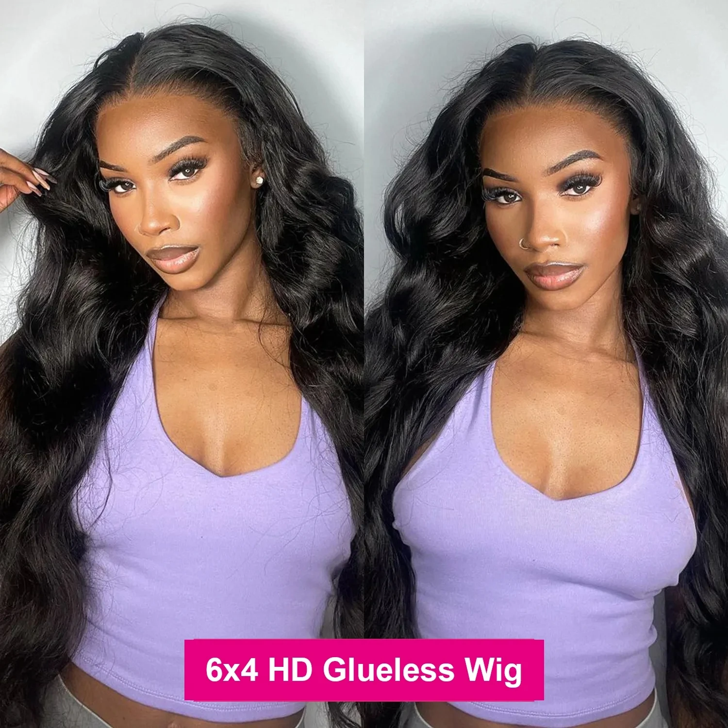 Body Wave Wear and Go Glueless Wig Human Hair Pre Plucked Pre Cut 6x4 Glueless Wigs for Women 13x6 No Glue Lace Closure Wigs