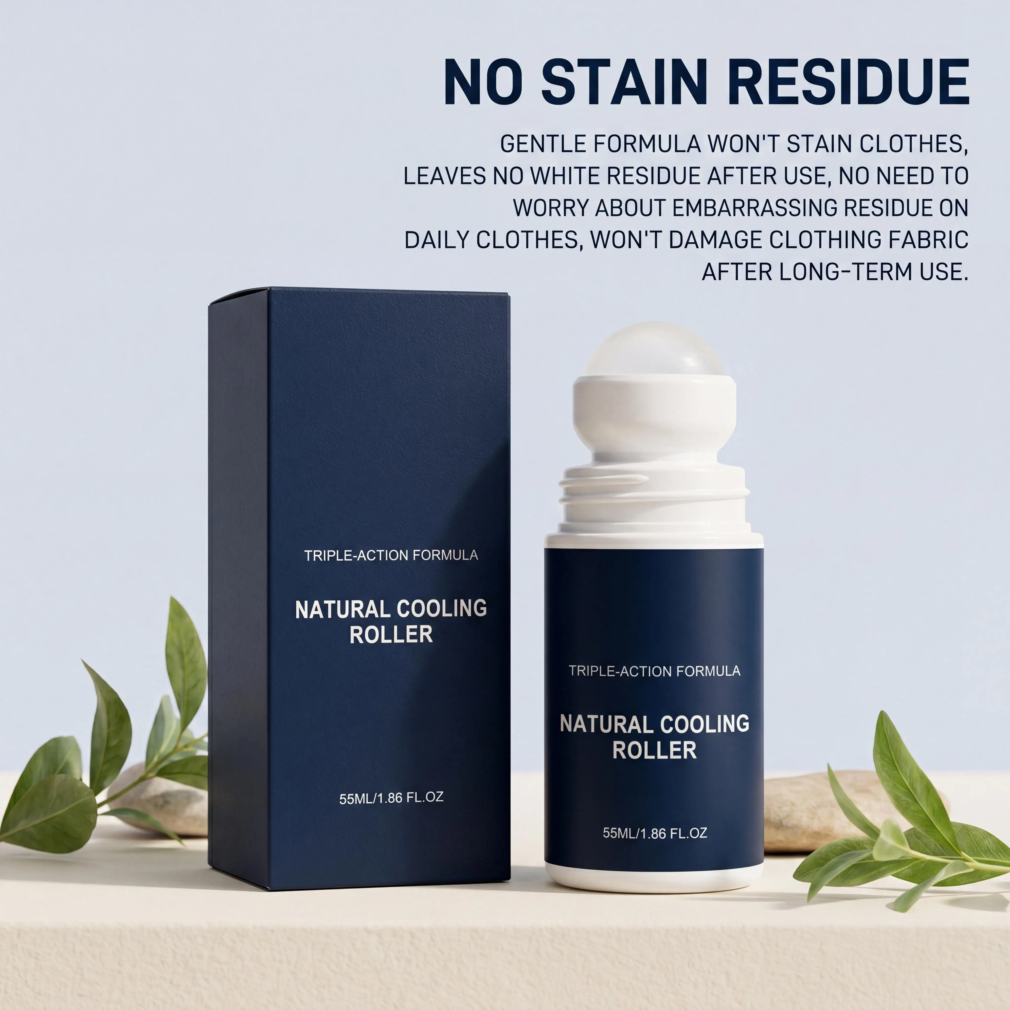 Natural Cooling Roller Mint Body Odor Freshener Underarm Care Summer Fresh Soothing Roll On Liquid Comfortable Feel Skin Friendly Refreshing Scent Sweat Control Deodorant