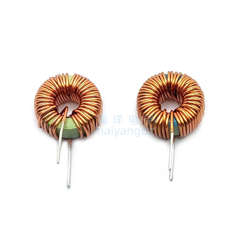 13mm 100uH ф0.7 wire 5052 blue and green ring inductor wire wound inductor iron powder core magnetic ring 4A