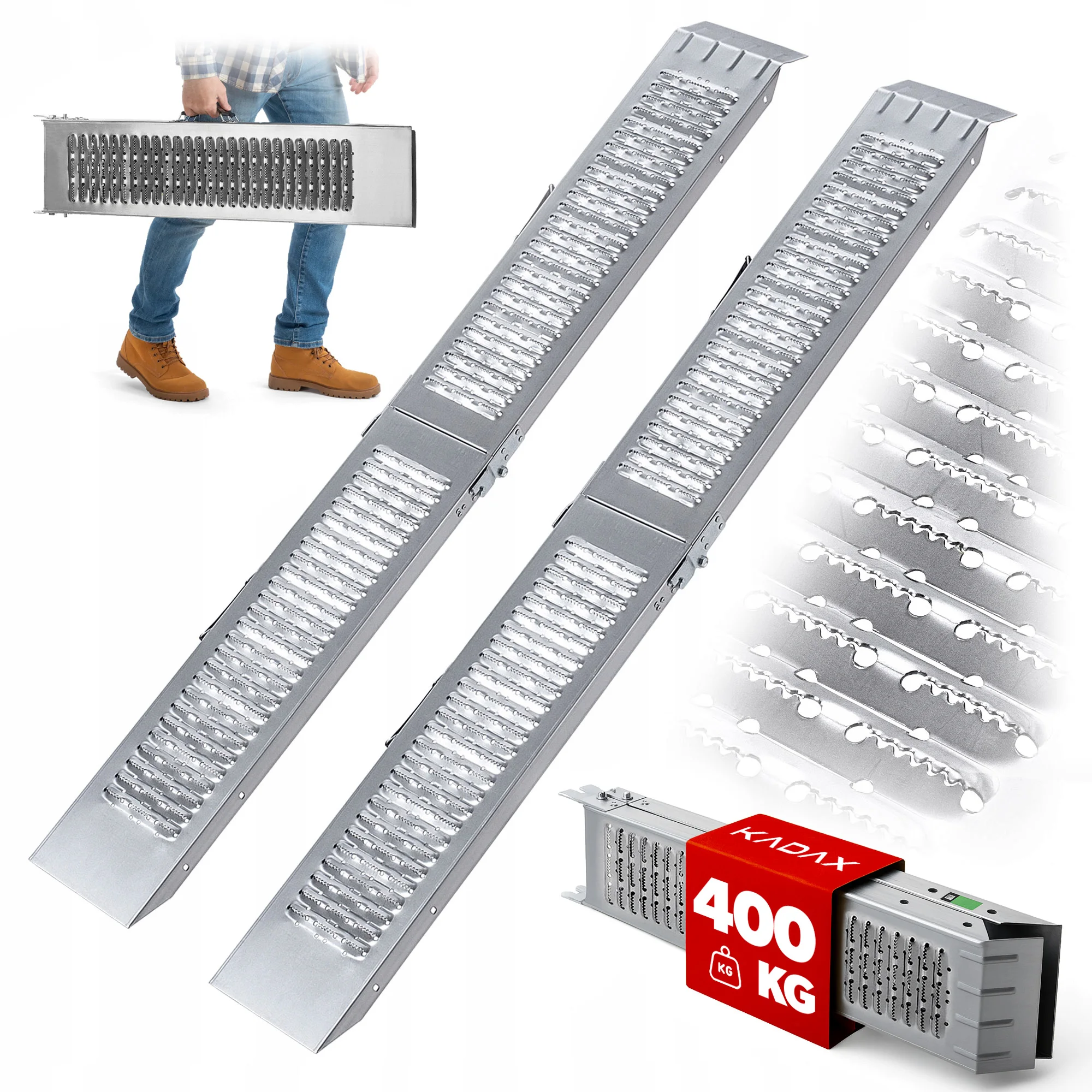 Image of KADAX Raid Ramp Faltbare Rampe Nachladerampe Klappbar 188cm 400kg