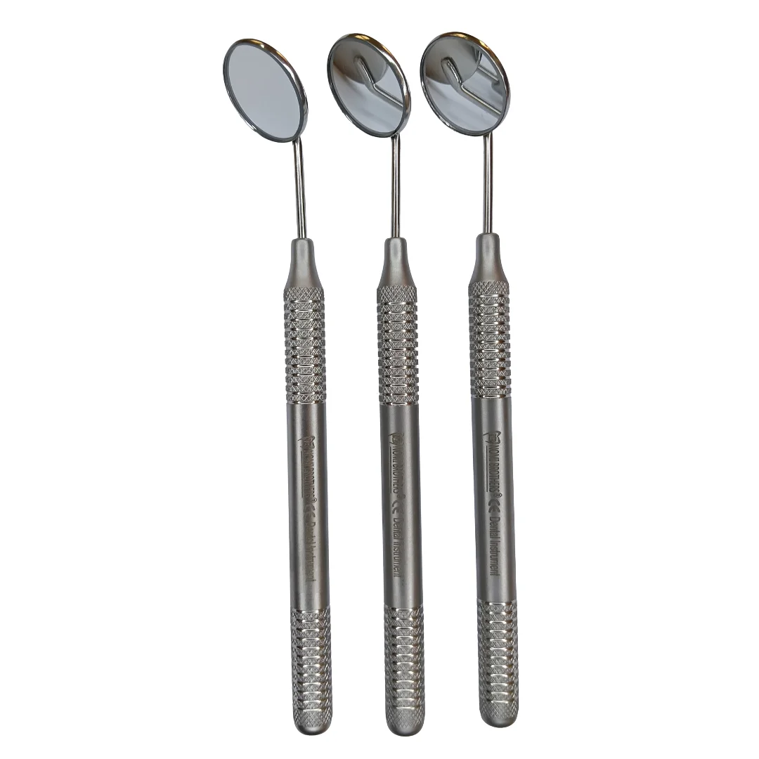 

X3 German Dental Mirror #5 – Stainless Steel Mouth Mirror with Hollow Handle for Dentists & Hygienists