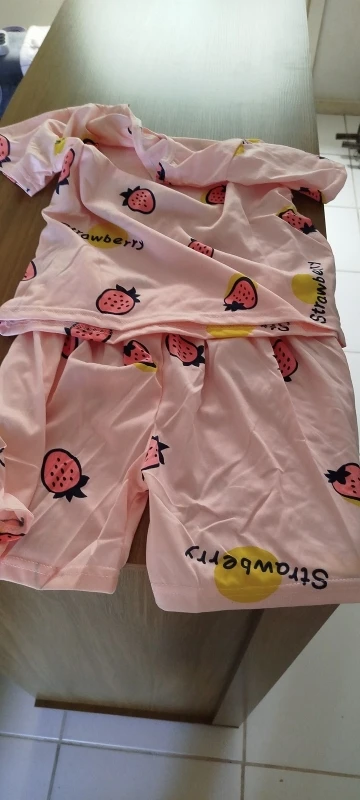 Women Thin Cute Sleepwear 2PCS Shirt Shorts Pajamas Set Nightwear Cartoon Intimate Lingerie Pyjamas Female Homewear Gift Tops photo review