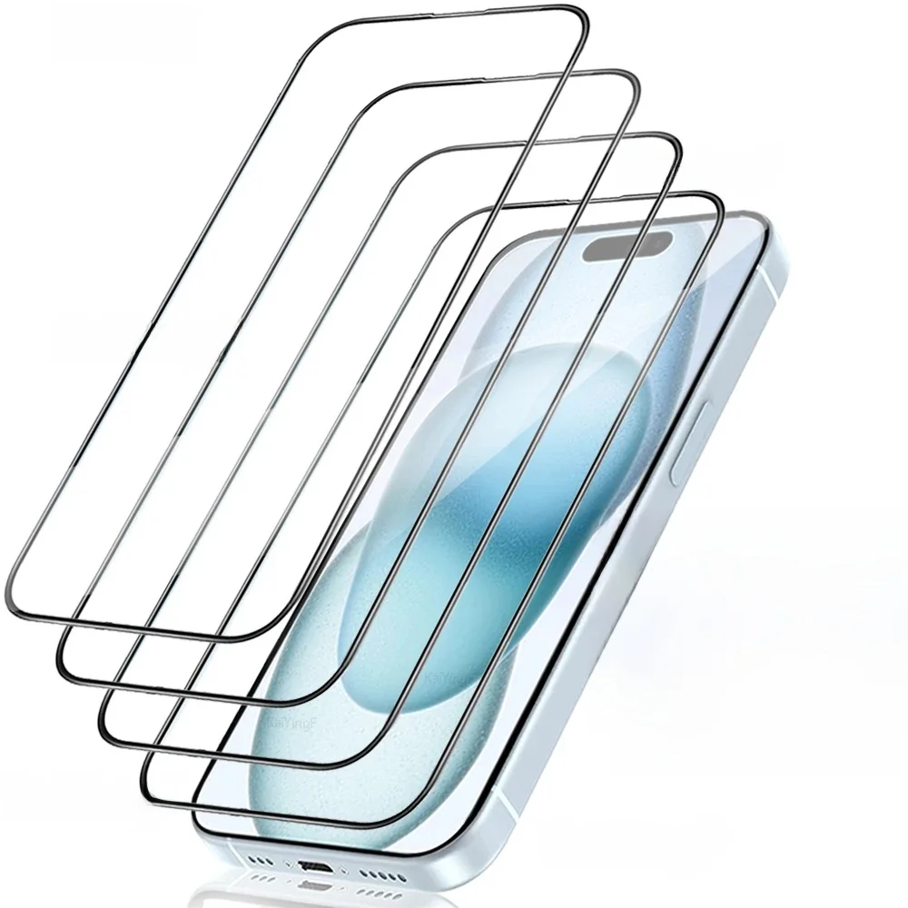 4 pièces couverture complète verre trempé pour iPhone 16 15 13 13 12 11 Pro Max Plus protecteur d'écran Anti-éclatement pour iPhone XR Xs Max verre