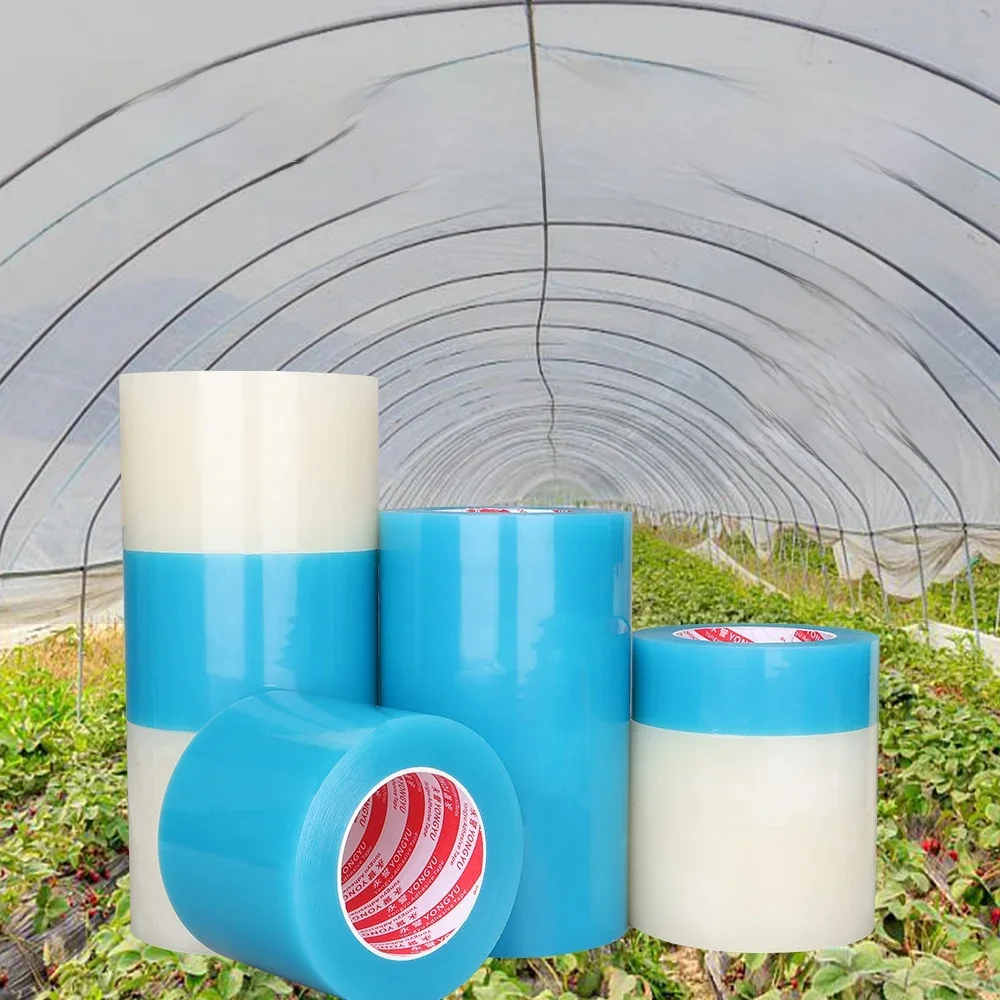 Ruban de serre bleu blanc, Film étanche pour légumes, haute Vibration, réparation Anti-âge, serre transparente pour plantes agricoles