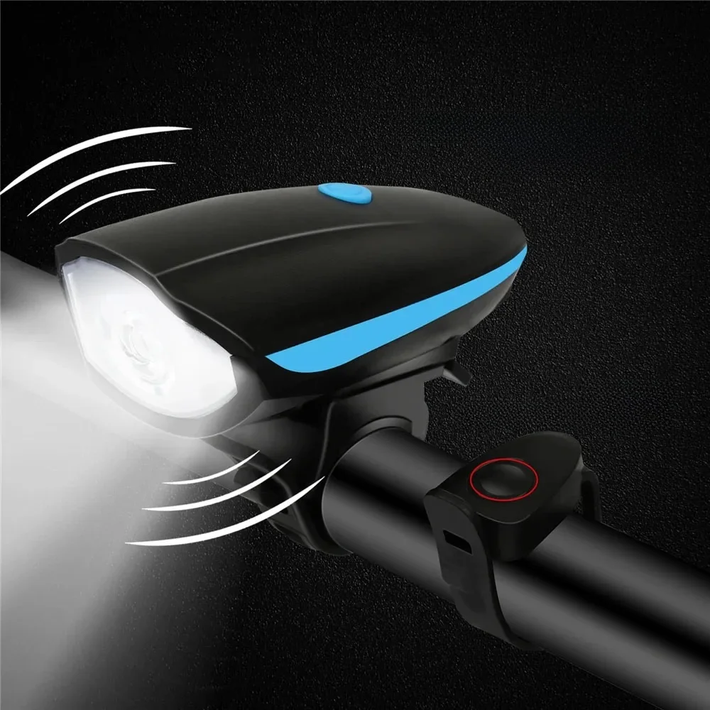 AliExpress NONE USB Rechargeable Bicycle Light Bike Front Light Waterproof Night Riding Bicycle Headlight With Horn