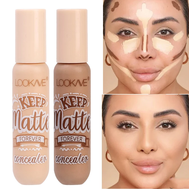 2-in-1 Foundation & Concealer Full Wear Waterproof Highlight Matte Concealer Full Coverage Instant Age Rewind Eraser Dark Circle