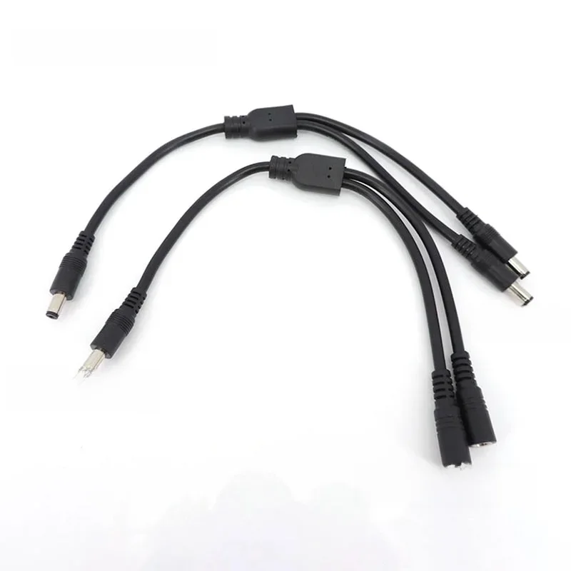 10A 18awg 19V 24V 12V 2 voies DC 1 mâle à 2 mâle femelle connecteur séparateur adaptateur d'alimentation câble d'extension 5.5x2.1mm prise m