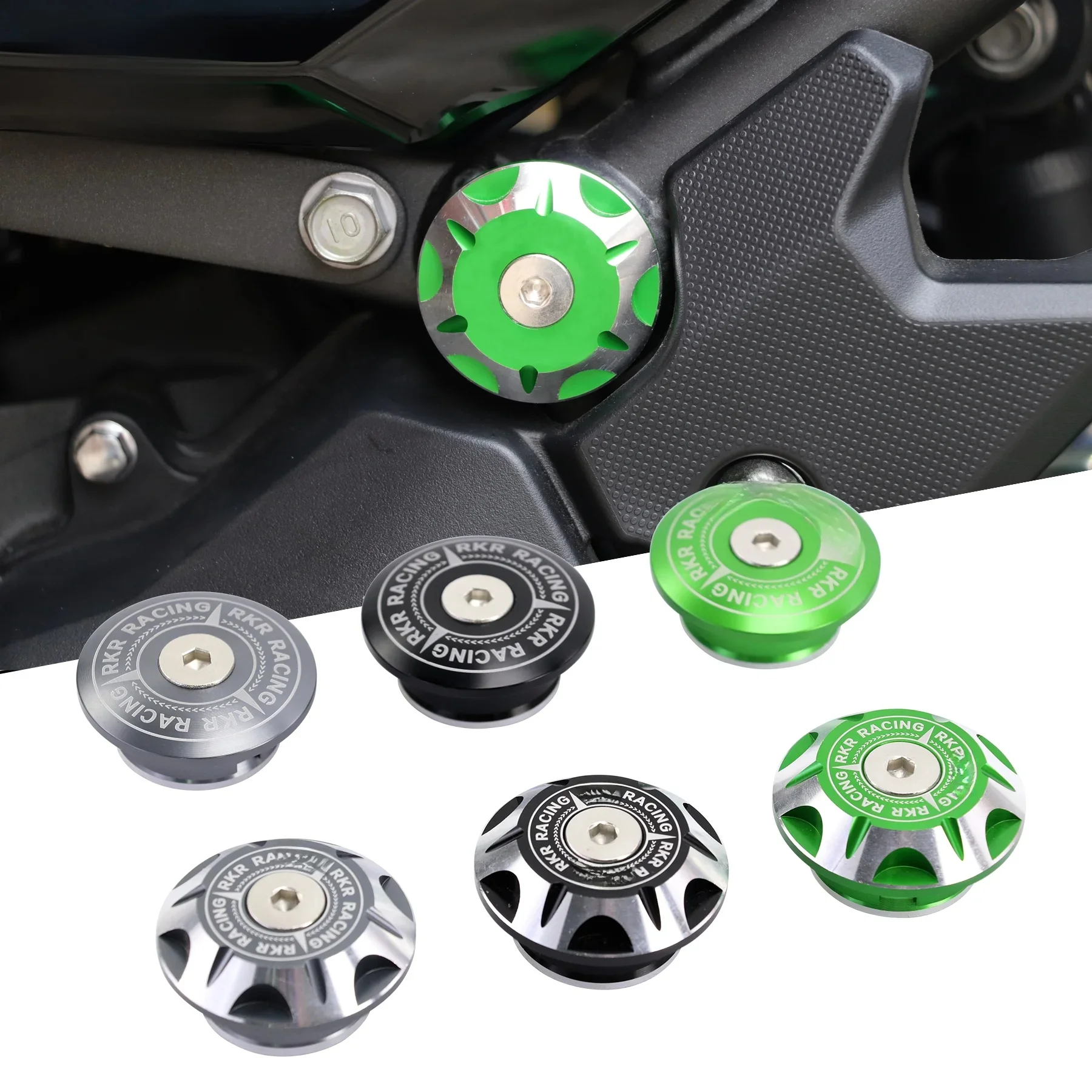 Bouchon de trou de cadre de moto CNC, insert de cadre décoratif, accessoires de prise pour Kawasaki NINJA400 NINJA500 Ninja 400 Z400 Z500