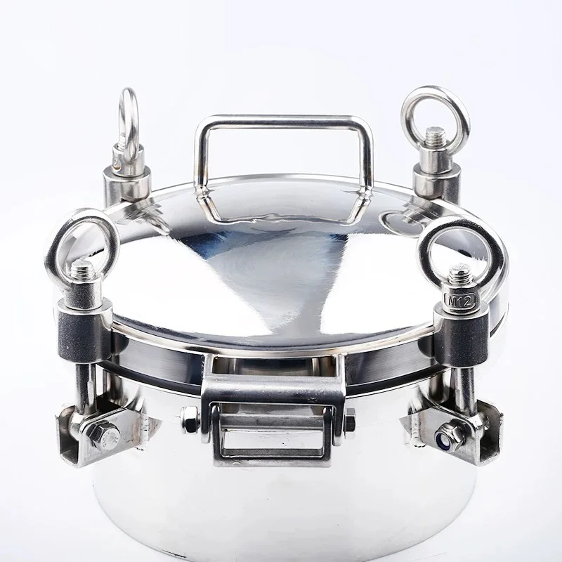 DN400 pressure manhole cover round pressure manhole reactor tank observation pressure manhole tank truck dedicated SS304