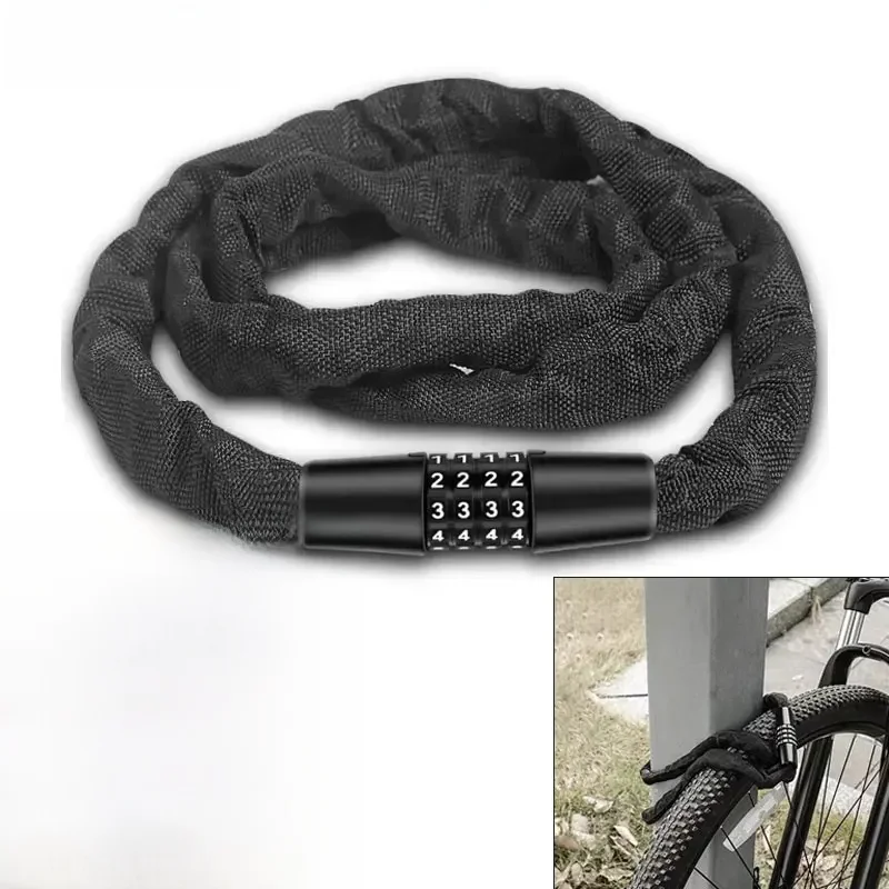 AliExpress Xunting Bike Lock 4 Digit Combination Heavy High Duty Anti Theft Bike Chain Lock for Secure MTB Rides Easy to Use
