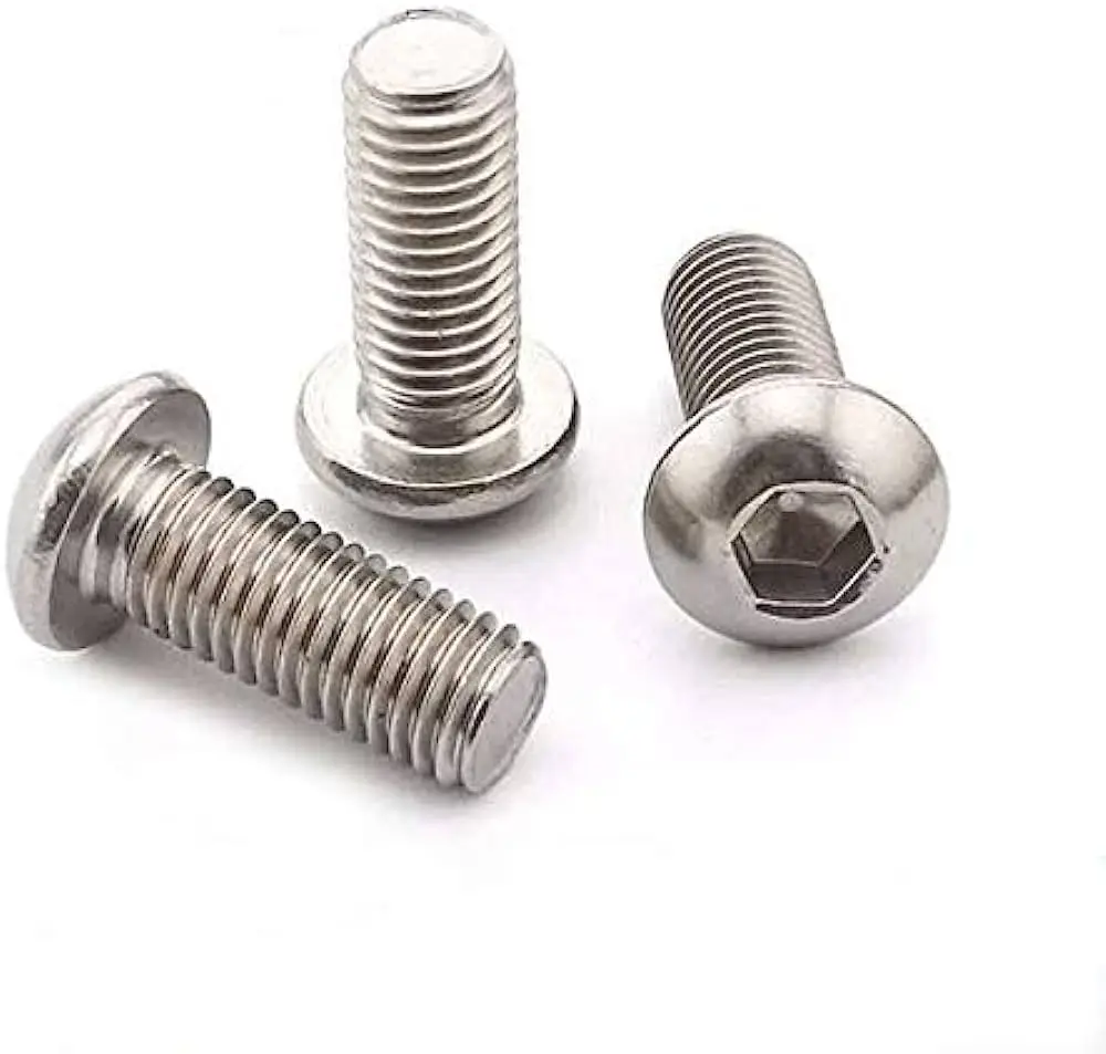 100 tornillos de cabeza hexagonal de acero inoxidable 304, 1/4-20 10 # Tornillo hexagonal de cabeza redonda Vis Inox -24 para un fijación duradera