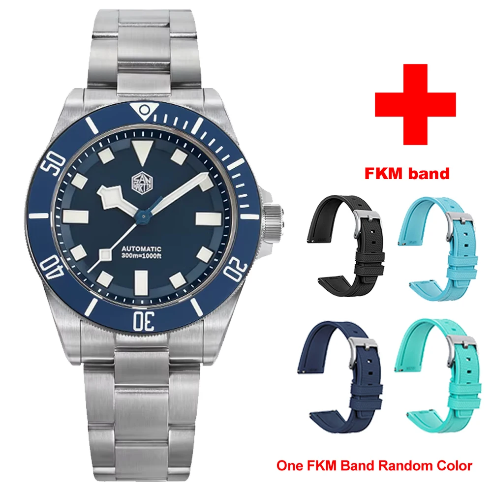 San Martin Grade5 Titanium Watch SN0121TD PT5000/ST2130 Automatic Movement Watch 300M Waterproof Adjustable Clasp Wristwatch image 3