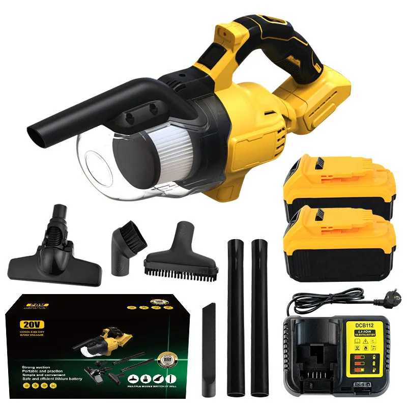 Aspirapolvere Elettrico Senza Fili Industriale per Edilizia e Uso Domestico, Portatile, Compatibile con Batterie DeWalt 20V